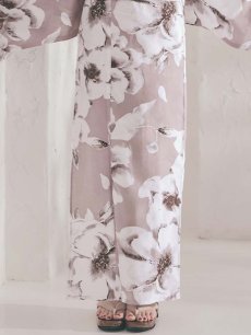 画像16: 送料無料！モカブラウンアンティークブーケ浴衣【浴衣３点セット 浴衣/帯/下駄】[OF04]【予約 / 4月上旬発送予定】y (16)