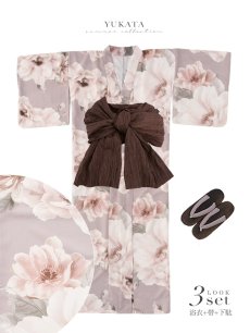 画像20: 送料無料！ソフトピンクブロッサム浴衣【浴衣３点セット 浴衣/帯/下駄】[OF04]【予約 / 5月中旬発送予定】 (20)
