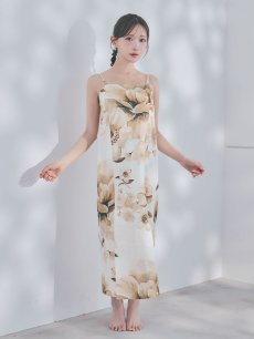 画像5: 【即日発送】送料無料！1人で簡単に着られる！ワンピース / セパレート浴衣セット　ホワイトエレガントフラワー浴衣【浴衣4点セット 浴衣/帯/下駄】[OF04] (5)
