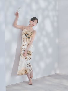 画像17: 【即日発送】送料無料！1人で簡単に着られる！ワンピース / セパレート浴衣セット　ホワイトエレガントフラワー浴衣【浴衣4点セット 浴衣/帯/下駄】[OF04] (17)
