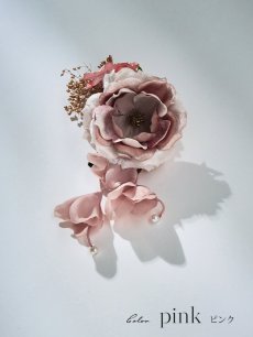 画像4: 【浴衣小物】アンティークフラワーコサージュ【3カラー】 (4)