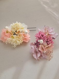 コサージュ ピンク パープル