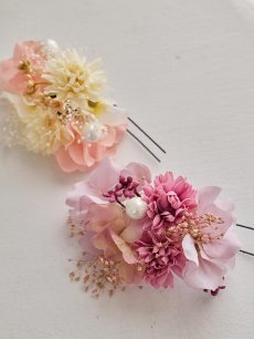 コサージュ ピンク パープル