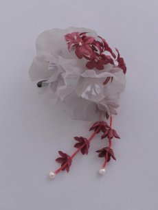 画像2: 【浴衣小物】しだれ小花付き和花コサージュ【1カラー】 (2)