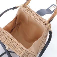 画像6: バンブーハンドル/レザー×スプリットラタンカゴバッグ[HC02] (6)