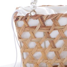 画像5: パールハンドル八つ編み台形カゴバッグ[HC02] (5)