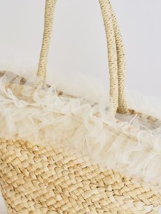 画像6: フリルチュールカゴバッグ【2カラー】[OF01] (6)