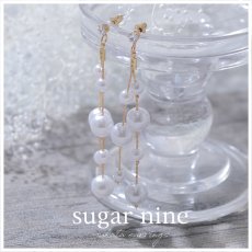 画像1: 【アクセサリー：ピアス】2連パールピアス[FB01] (1)