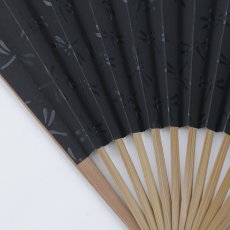 画像3: 【即日発送】【浴衣小物/扇子】黒トンボ柄扇子【1カラー】[HC02] (3)