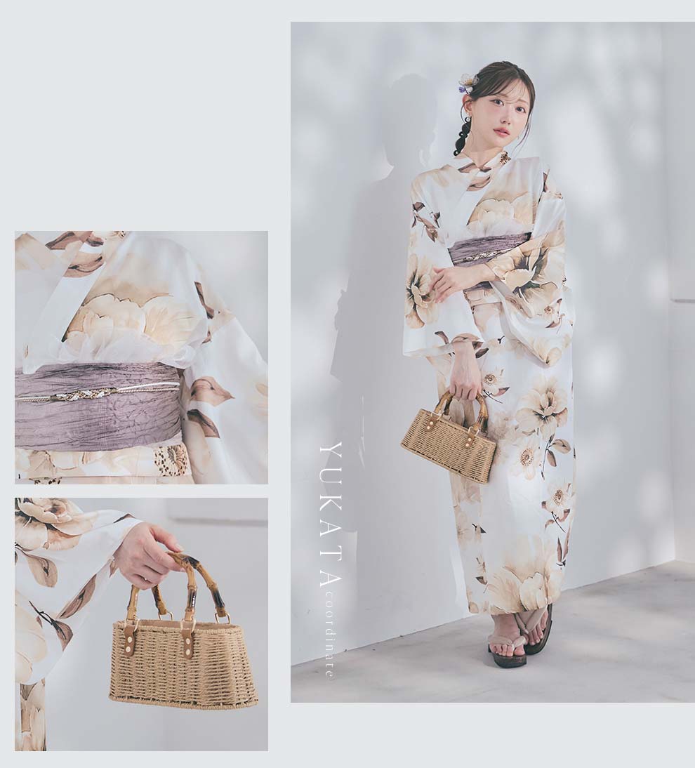 菅野結以さん着用 セパレート浴衣 ワンピースタイプ イエロー2