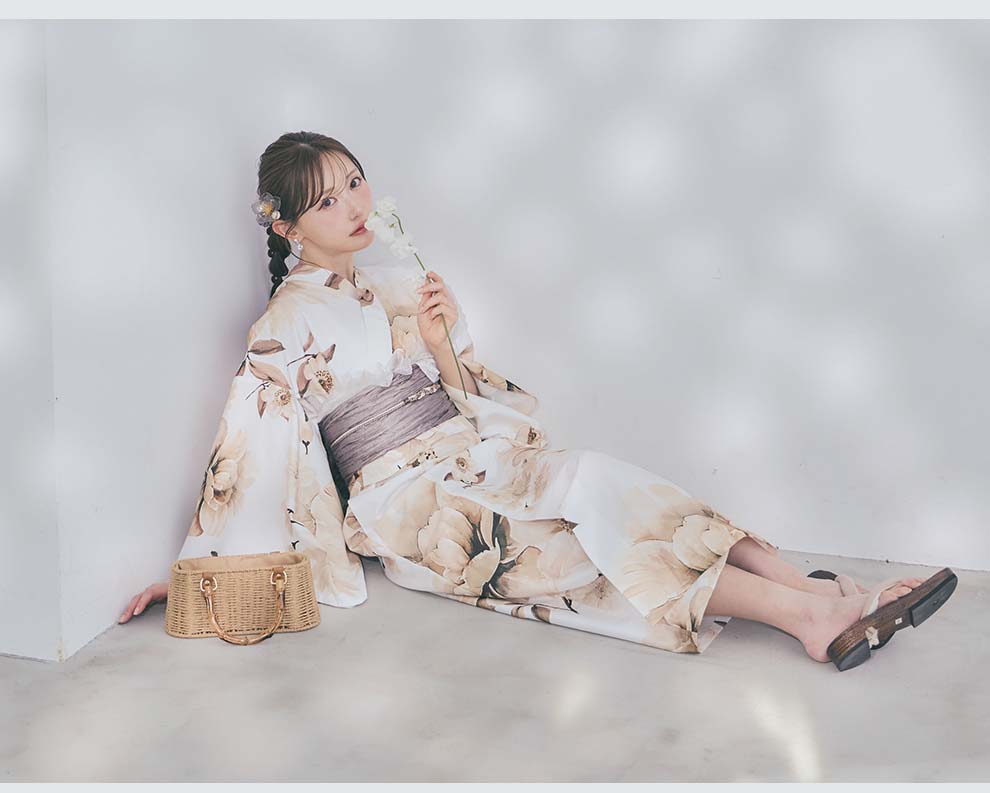 菅野結以さん着用 セパレート浴衣 ワンピースタイプ イエロー5