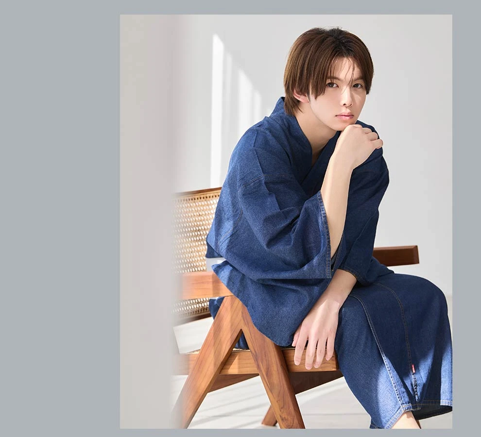 今井暖大さん着用 デニムライクモダン浴衣3