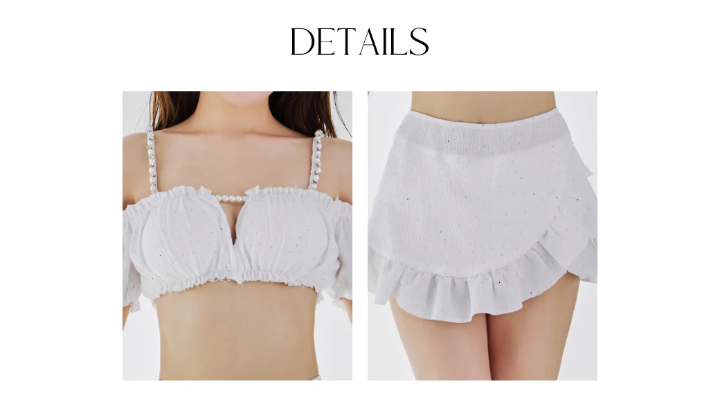 【ビキニ】【水着】オフショルフレアスカートビキニ 2点セット6