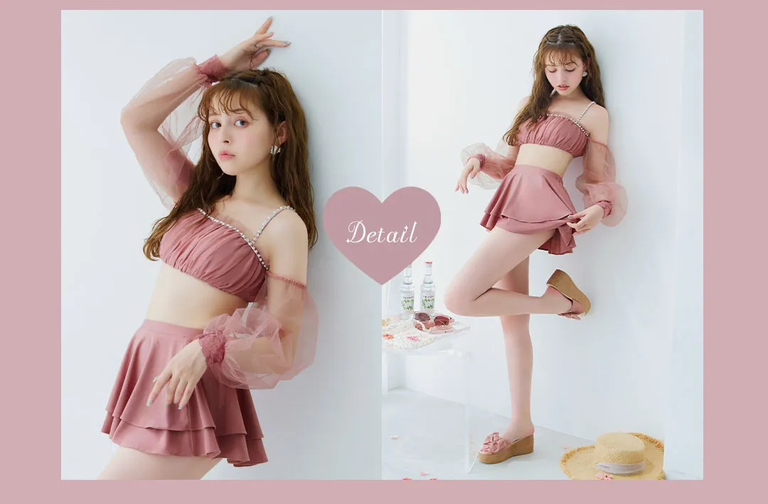 加藤ナナが着るピンク水着20