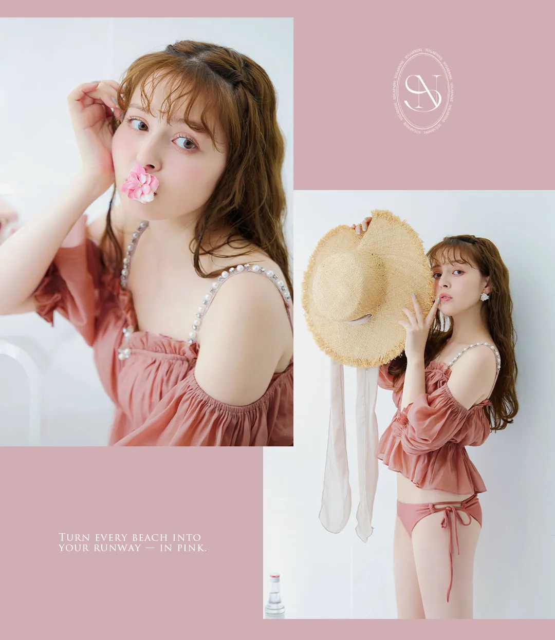 加藤ナナが着るピンク水着25