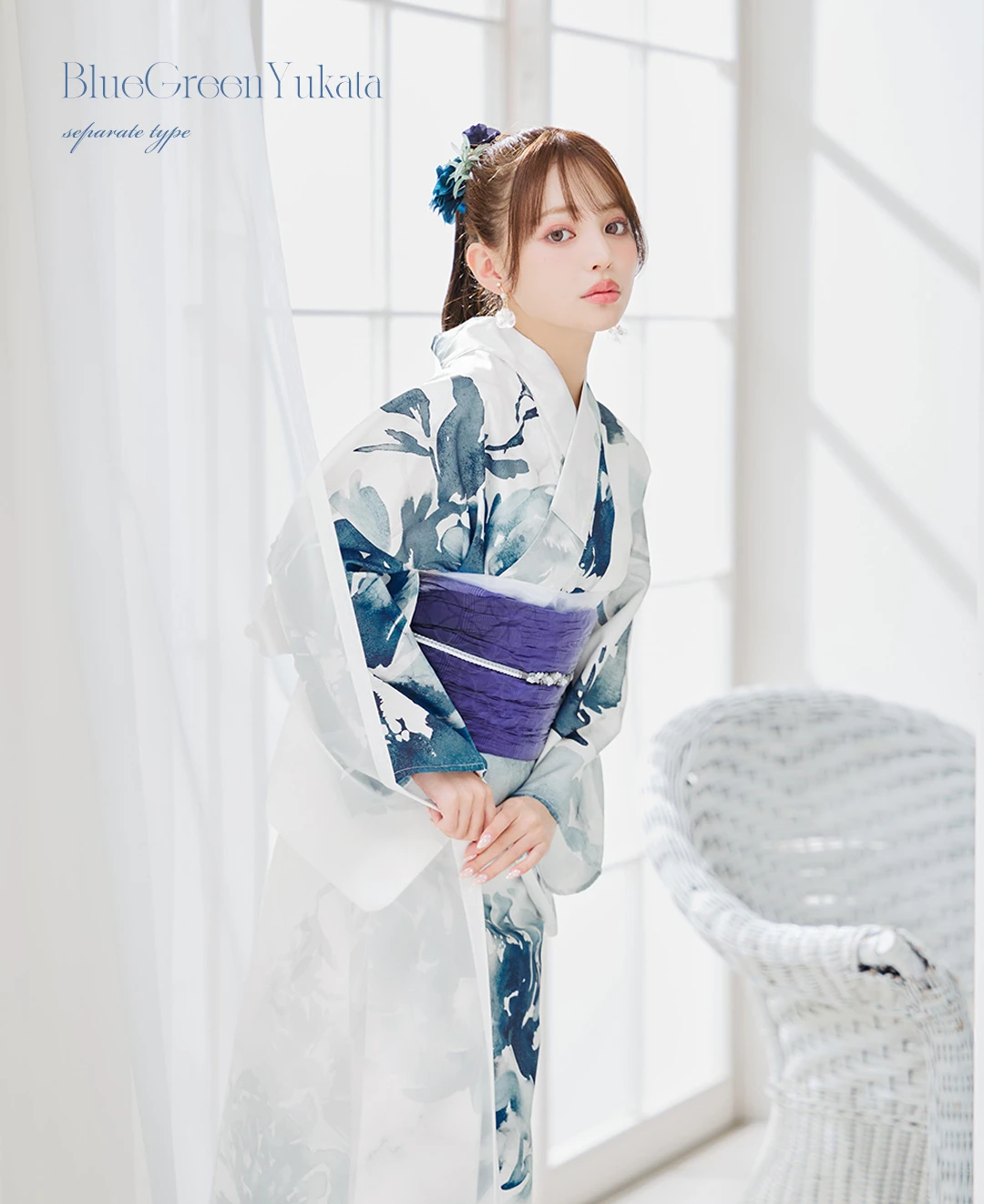  ビジューギャザーフロントリボンビキニ