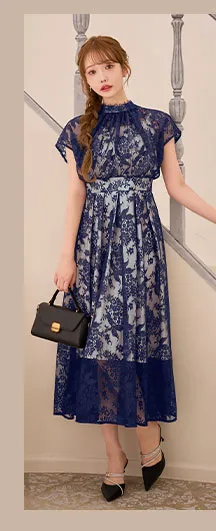 木村りかこが着るオケージョンワンピースドレス-2