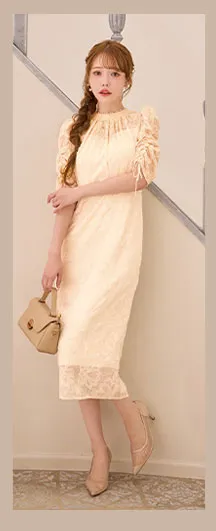 木村りかこが着るオケージョンワンピースドレス-4