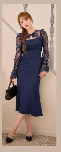 木村りかこが着るオケージョンワンピースドレス-5