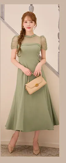 木村りかこが着るオケージョンワンピースドレス-6