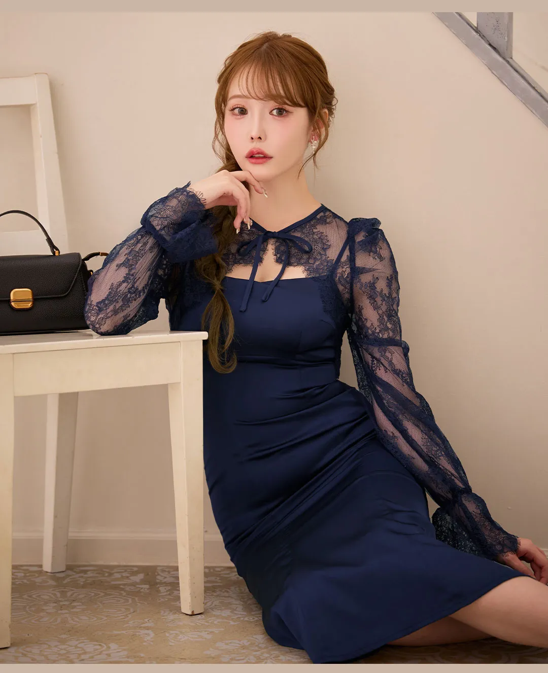 木村りかこが着るオケージョンワンピースドレス-25