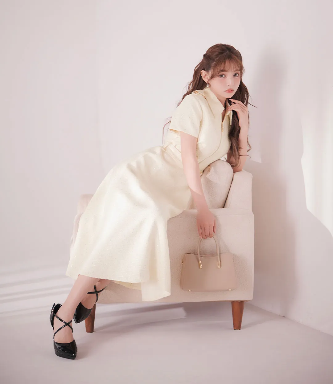 ちぃぽぽ&吉井美優&中野恵那が着る、上質ワンピース