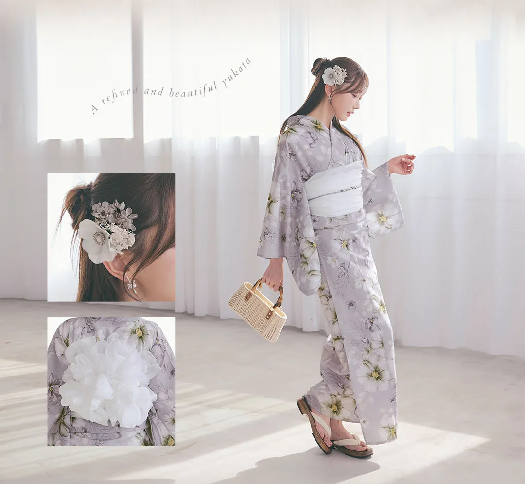 菅野結以が着る、PALE FLORAL浴衣-22