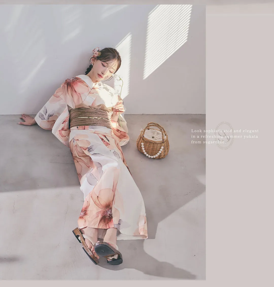 菅野結以が着る、PALE FLORAL浴衣-16