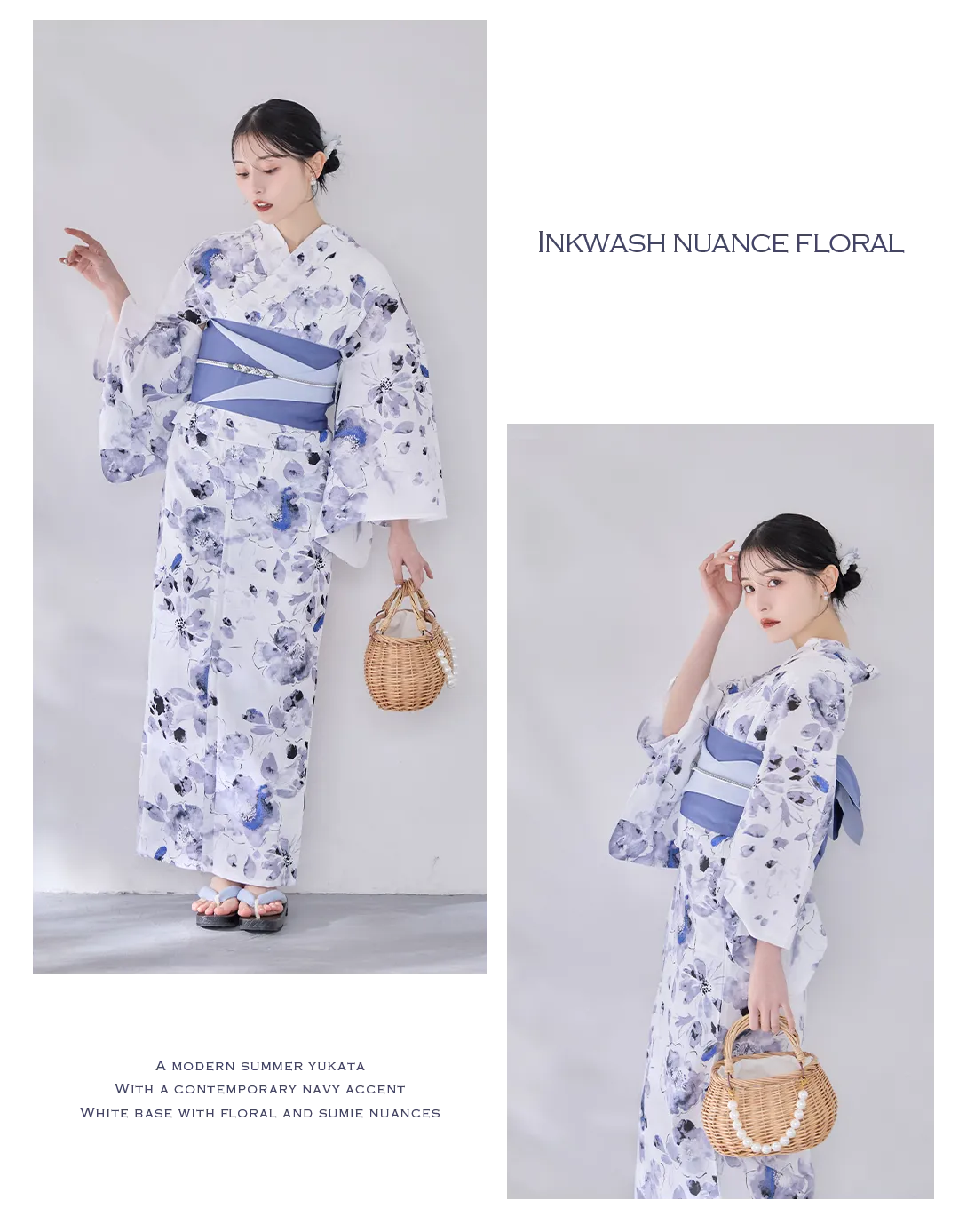 Y-9211-kj-BL-F 浴衣 吉井美優 ネイビー浴衣