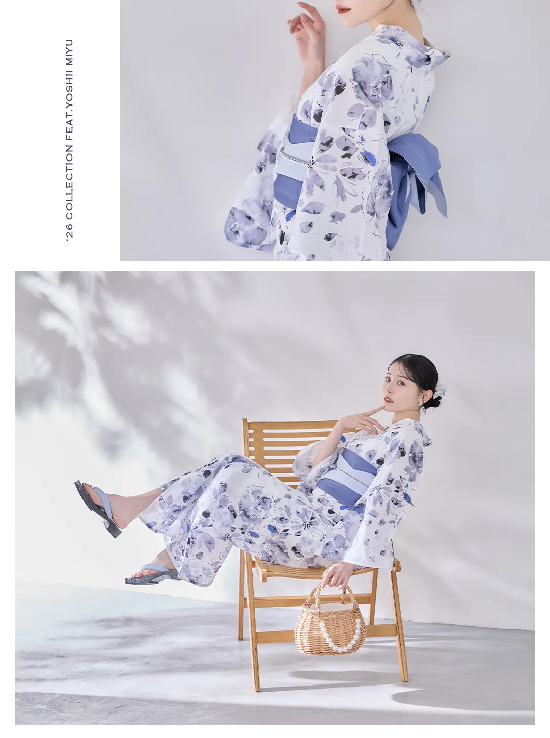 Y-9211-kj-BL-F 浴衣 吉井美優 ネイビー浴衣