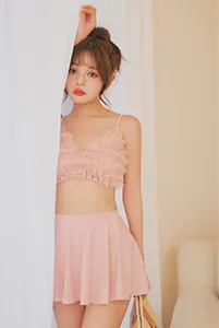 ちぃぽぽ着用 チュールフレアスカートビキニ