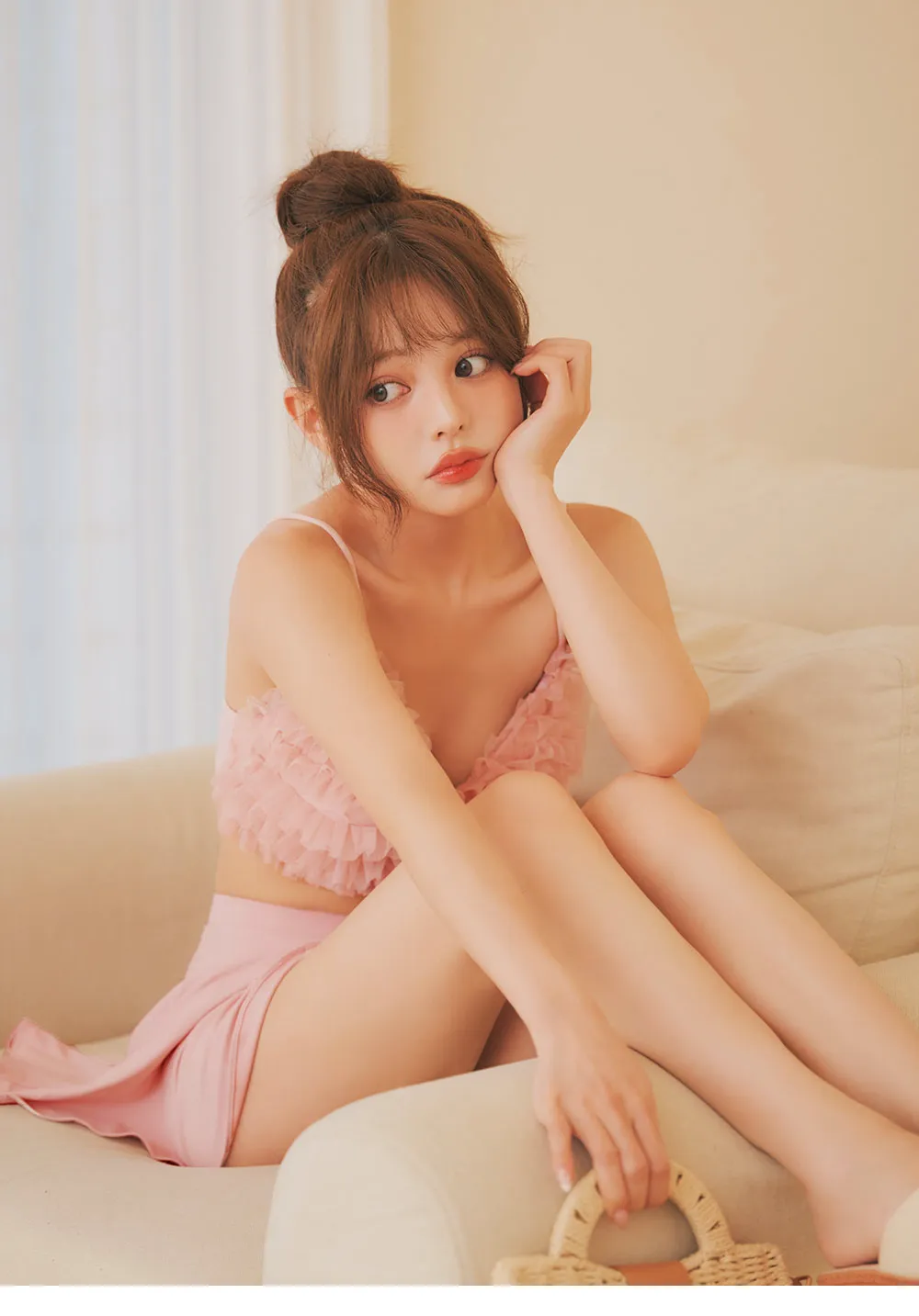 ちぃぽぽ(吉木千沙都)着用 チュールフレアスカートビキニ 3点セット (NO.M263dzp)