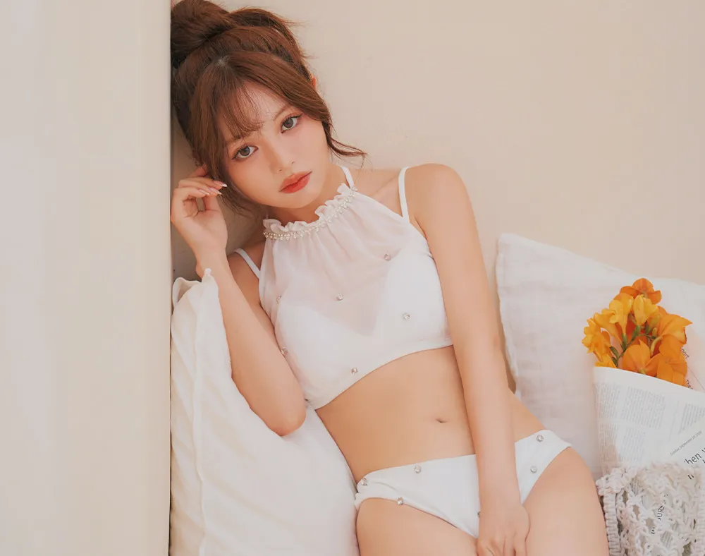 ちぃぽぽ着用 シアーアメスリビジュービキニ 着用画像2