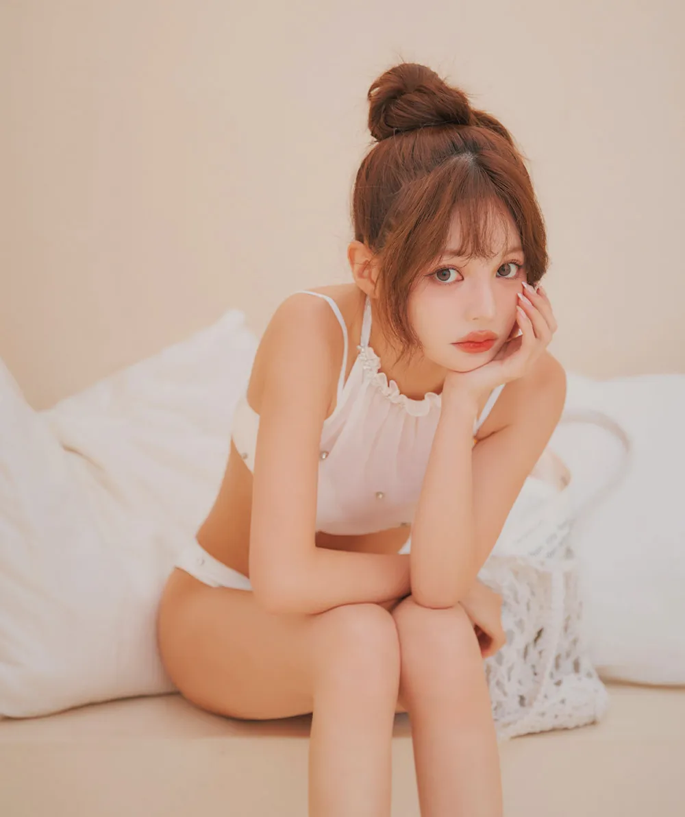 ちぃぽぽ着用 シアーアメスリビジュービキニ 着用画像4