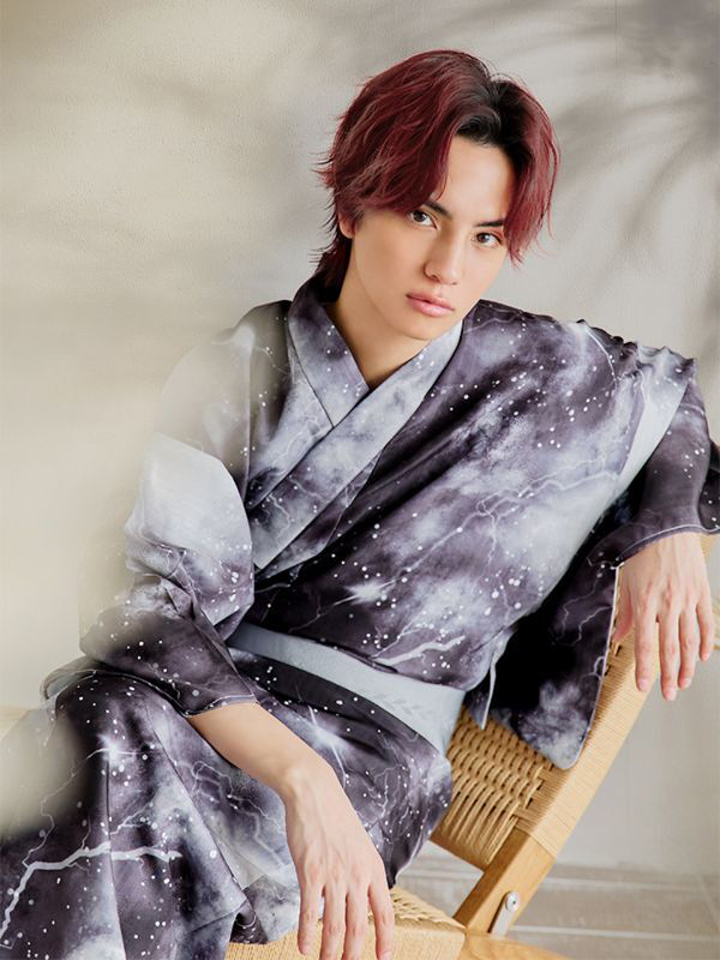 モノトーン×雷浴衣