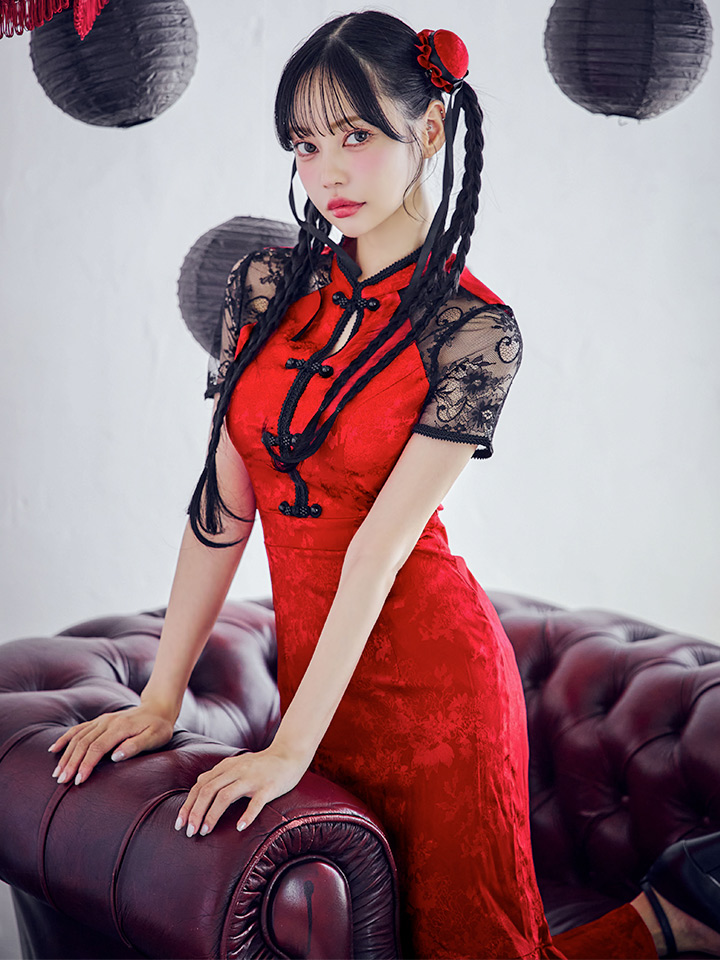 【SALE!!】【即日発送】【ハロウィン】 マーメイドレースチャイナ 【コスプレ2点セット】【S-Lサイズ/3カラー】(SE01YN)[HC03]