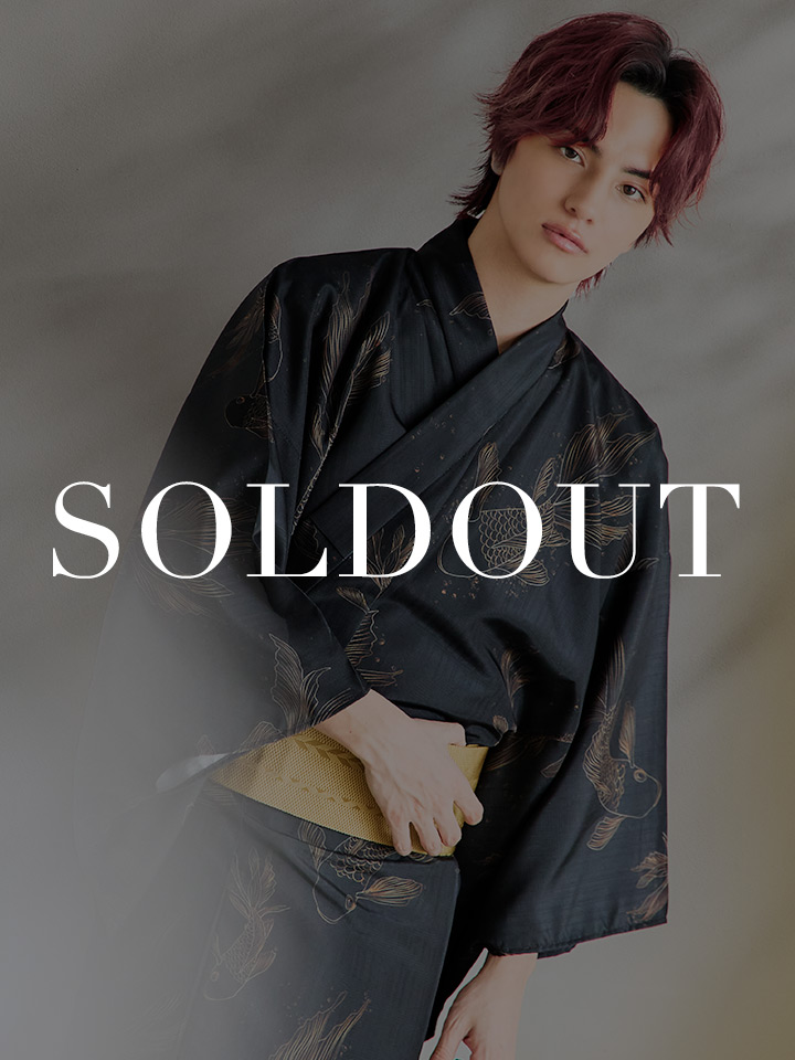 ベージュ幾何学的模様浴衣