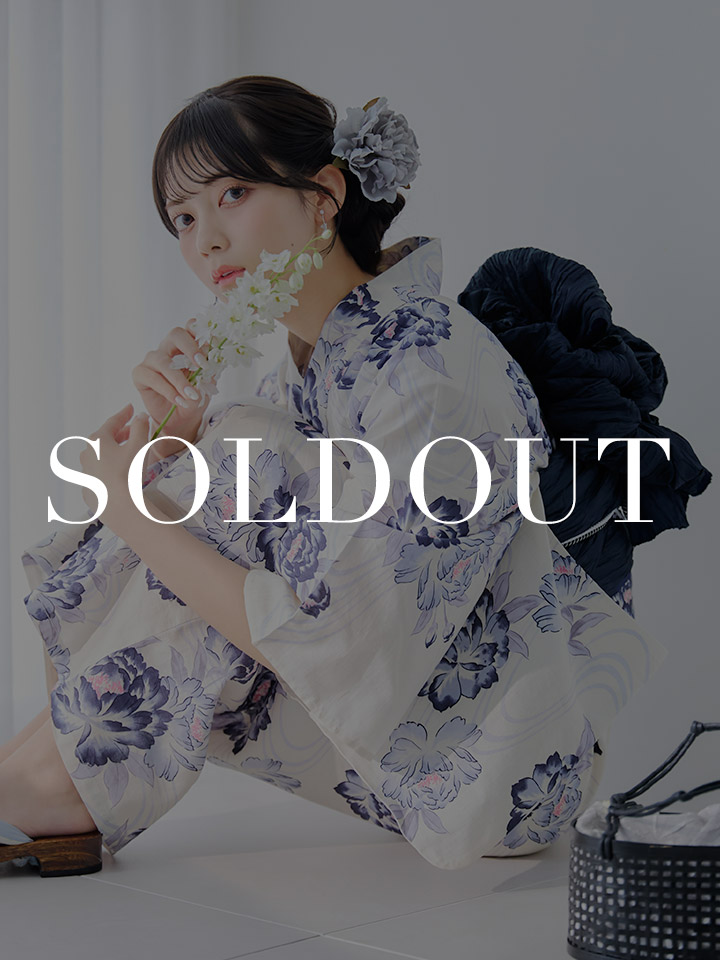 牡丹流れる清流浴衣