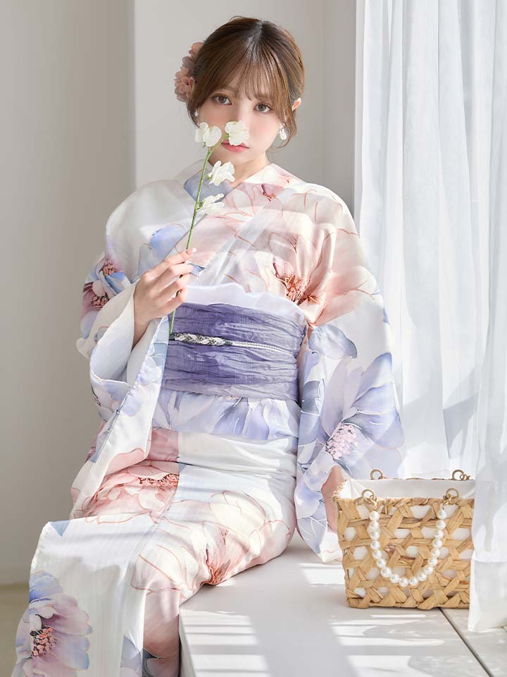 彩華グラデーション牡丹浴衣